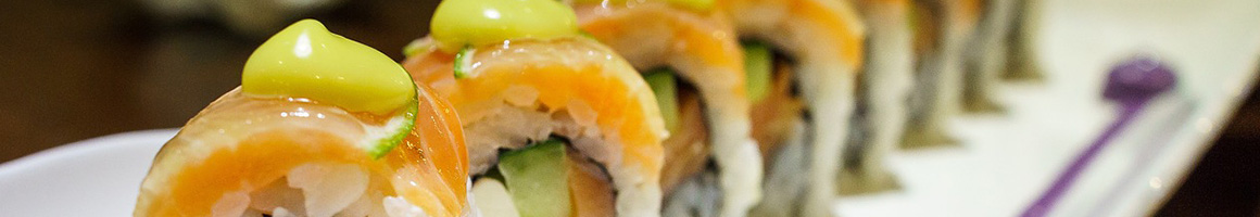Eating Chinese Japanese Sushi at Volcano restaurant in Odessa, TX.